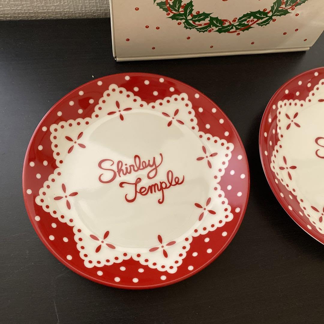 シャーリーテンプルノベルティ ティーポット ケーキ皿 クリスマス皿セット シャーリーテンプルノベルティ ティーポット ケーキ皿 クリスマス皿